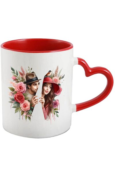 StoryGift Romania Cana Cu O Femeie Si Un Barbat | Trandafiri | Natura | Cadou | Cuplu | Ziua Indra, Cu ,stg