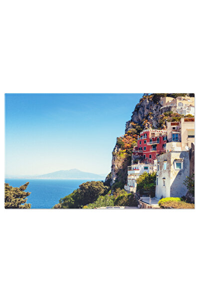 StoryGift Romania Tablou Canvas Vedere Scenica A Caselor Colorate De Pe Insul...