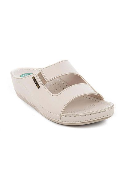 Muya Panna Anatomical Sole Gel Supported Heel Spur Four Seasons Women's Slippers Cream