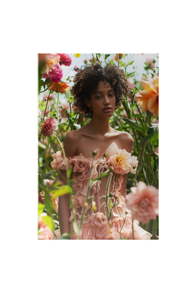 StoryGift Romania Tablou Canvas: Regina Câmpului Cu Flori Îmbrăcată În Roz - ...