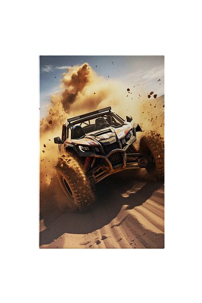 StoryGift Romania Tablou Canvas: Atv Cu Viteză În Deșert- Mașini Și Sporturi Extreme Pictura Digitala