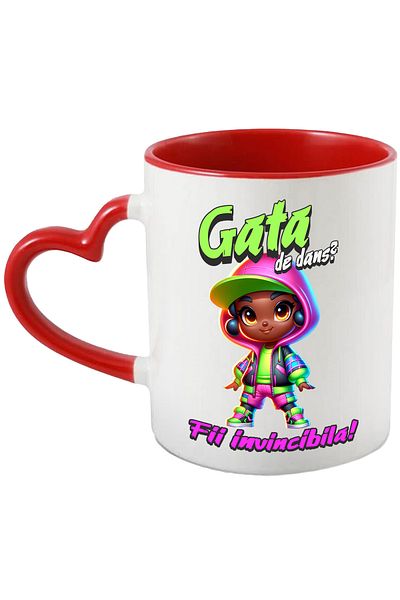 StoryGift Romania Girl Hip-Hop Style Mug Text Are You Ready To Dance Motivational Be Invincible, 330m, With ,STG.