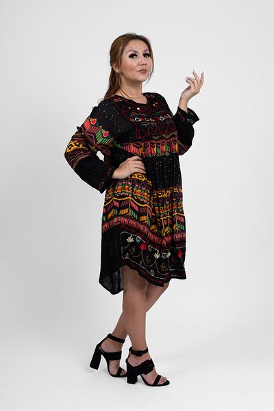 AtelierModa Women's long cotton dress
