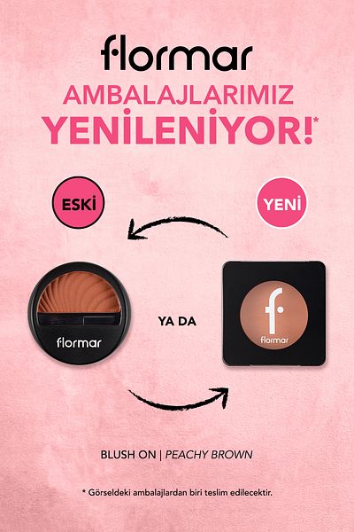 Flormar Compact Matte Finish Blush - Pink-brown Blush-on - 107 Peachy Brown - 8682536051774
