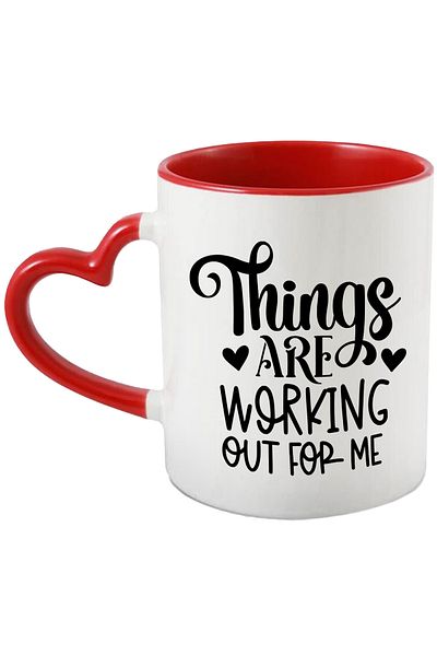 StoryGift Romania Heart mug for those who have things working well with Heart Handle, With, STG.
