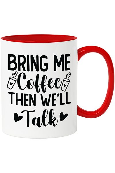 StoryGift Romania The mug for those who only have a conversation after drinking coffee with Maner Rosu, Cu Ma, STG.