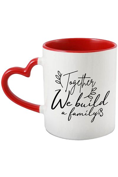StoryGift Romania Mug with emotional message in English "Together we build a family" - together cons, Cu,STG.