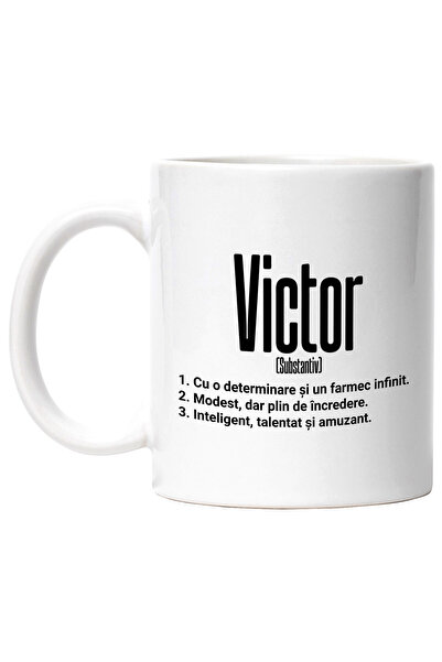 StoryGift Romania Cana Cu Numele Victor, Determinare, Modest, Inteligent, Amu...