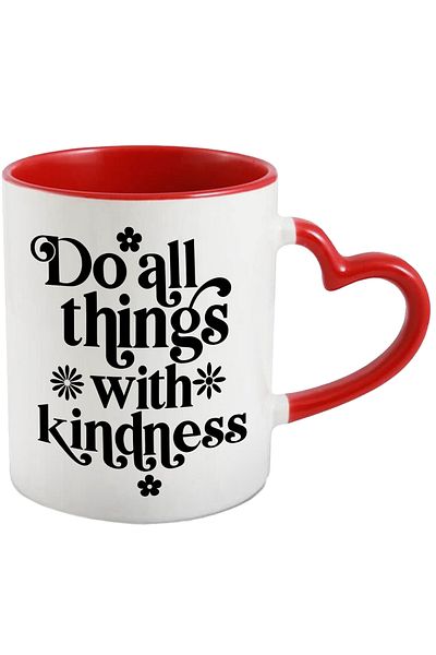 StoryGift Romania Popcorn mug and the message "Do all things with kindness" - happiness aid, With,STG.