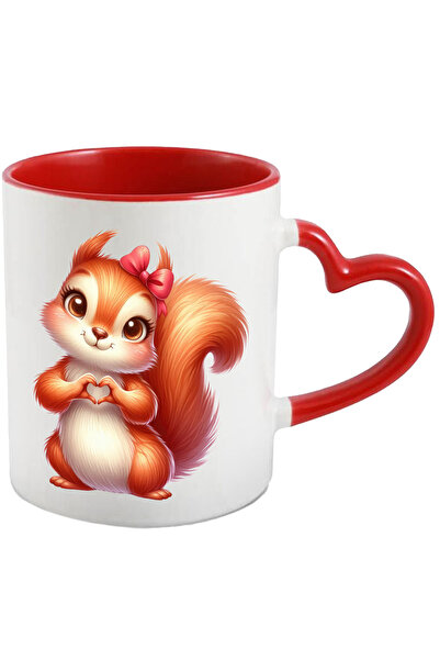 StoryGift Romania Cana Cu O Veverita Care Face Un Semn In Forma De Inima | Il...