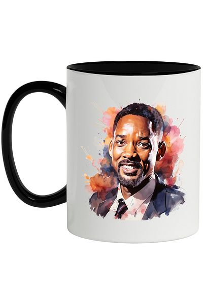 StoryGift Romania Mug With Will Smith, Actor, Singer, Artist, Movies, Series, Multicolor 330 ml, , With ,STG.