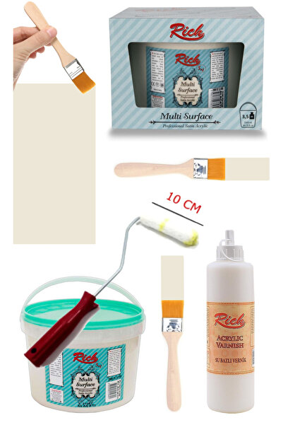 GLANCE Rich Multi Surface Akrilik Boya 2500 cc Alaçatı 10 cm Rulo Su Bazlı Ek...