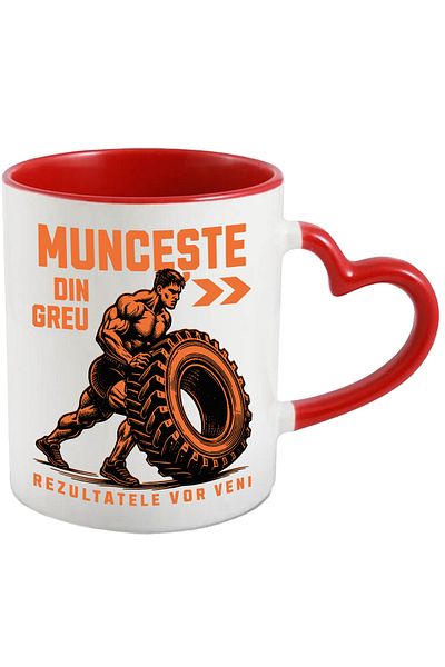 StoryGift Romania Strong Man Mug, Physical Exercise, Sport, Gym, Motivated, 330ml, Ceramic with Handle, With, STG.