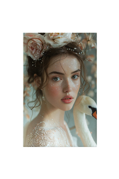 StoryGift Romania Tablou Canvas Lebada Prietena Fetei Cu Fata Sclipitoare Si ...