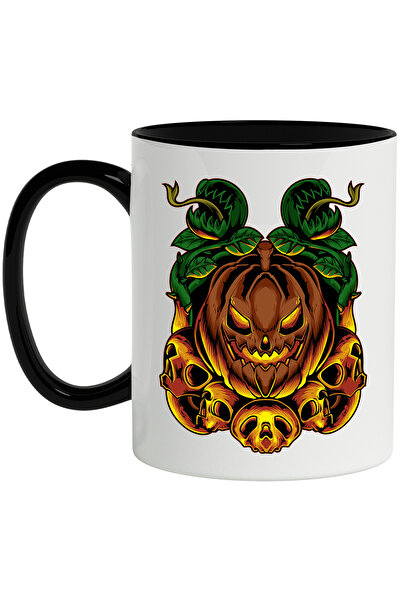 StoryGift Romania Cana Cu Halloween: Dovleci, Cranii, Frunze, Spini, Foc, Mul...