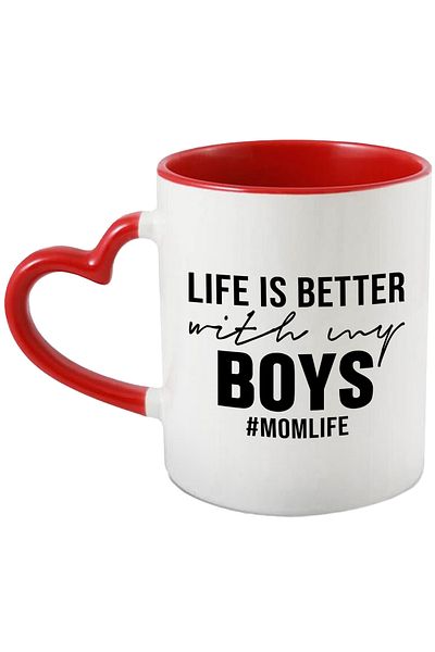StoryGift Romania Mug with a message in English stating that a mother's life is better with baths, With,STG.