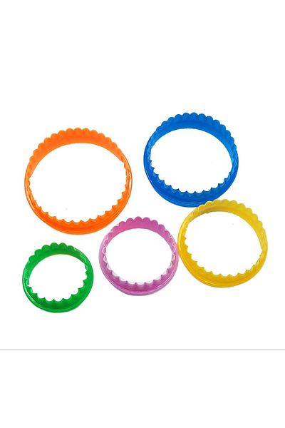 BV Set of 5 Circle cookie cutters, for biscuits or donuts, 9 cm, 517COF