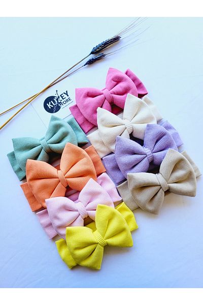 KUZEY STORE Baby Girl 0-3 Years Compatible Bandana Set of 8 |   Cotton and Elastic