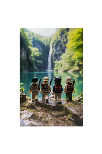 StoryGift Romania Tablou Canvas: View Calatori Drumeti Inte Stanci Privind Spe Fantana Pictura Digitala