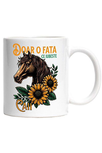 StoryGift Romania Cana Cal Fata Ce Iubeste Caii Animal Echitatie, 330ml, Cera...