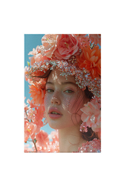 StoryGift Romania Tablou Canvas: O Atingere Florală A Naturii Pe Femeie - Cor...