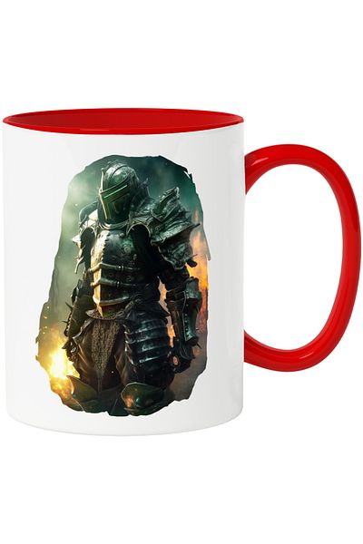 StoryGift Romania Futuristic Robot Portrait Mug, Metal Robot, Robot Helmet, Sci-Fi, Future, With,STG.