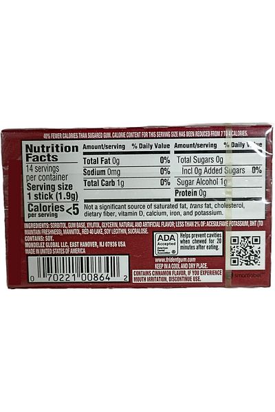 Trident Cinnamon, 14 Pieces