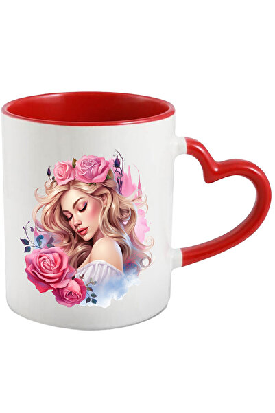 StoryGift Romania Cana cu o fata frumusica | ilustratie | machiata | blonda |...