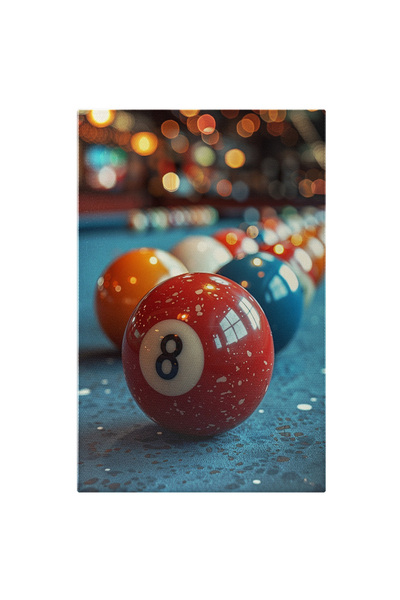 StoryGift Romania Tablou Canvas: Catifeaua Mesei De Biliard Uzată De Lovituri...