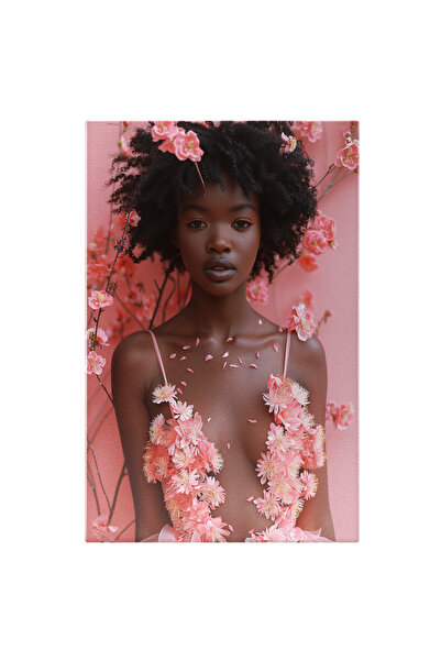 StoryGift Romania Tablou Canvas Pielea De Abanos A Oliviei Și Rochia Din Flor...