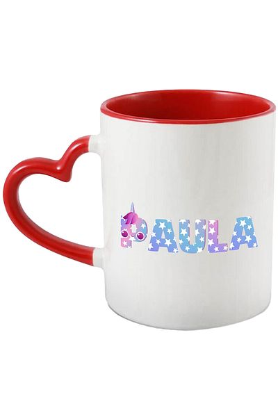 StoryGift Romania Mug With Name Paula, Unicorn, Princess, Fairytale, Cute, 330ml, Ceramic with M, With, STG.