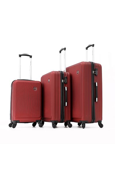 Take Off Hardshell Trolley 3 Pieces (20", 24", 28")-D.MAROON