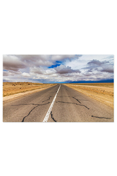 StoryGift Romania Canvas Painting 70 x 50CM Endless Journey on the Desert Road - Arid Landscape s,STG.