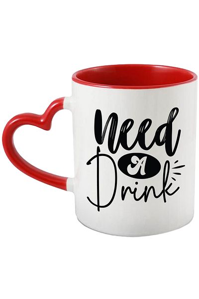 StoryGift Romania Mug for those who drink the drink with the message "Need a drink" - I need it, With, STG.