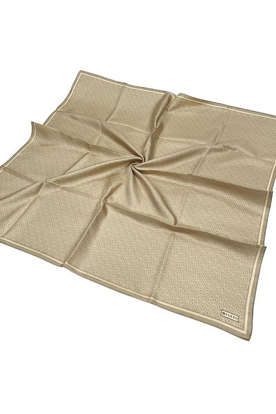 Vakko Μεταξωτό Φουλάρι Twill - Νέο Μονόγραμμα - Χρυσό