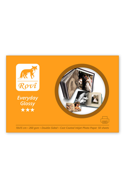 ROVİ Rovi Everyday Parlak Çift Taraflı Fotoğraf Kağıdı 260gsm 50yp 10x15