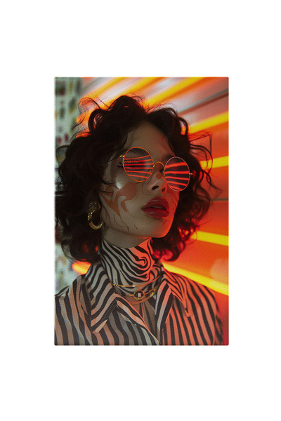 StoryGift Romania Tablou Canvas: Privire Prin Lentilele Ochelarilor De Soare Către Lumina Apusului -reflexii Radi