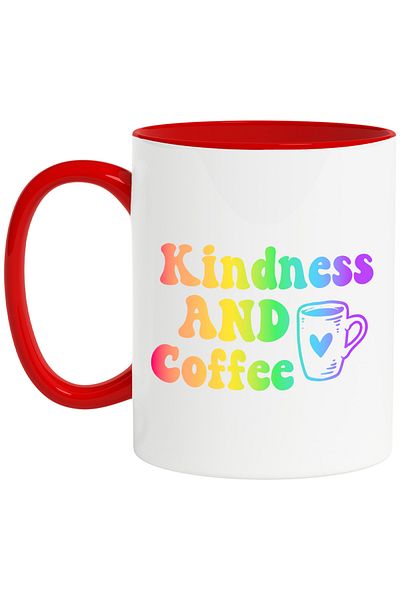 StoryGift Romania Mug for coffee lovers with the text in English "Kindness and coffee" - good, With,STG.