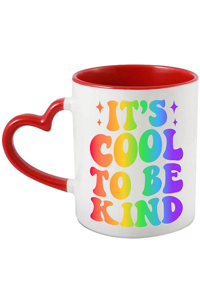 StoryGift Romania Mug with the text in English "It's cool to be kind" - it's cool to be kind, With ,STG.
