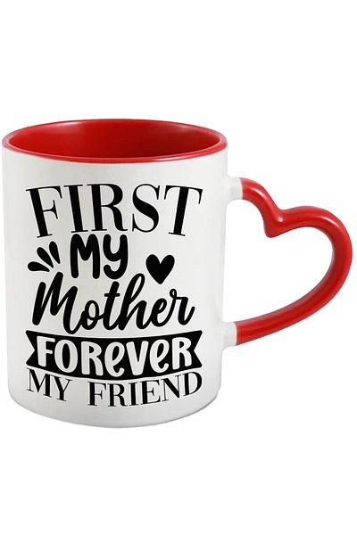 StoryGift Romania Mug with the text "First, my mother, forever my friend" with Mane, Cu,STG