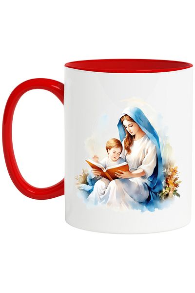 StoryGift Romania The Cup with the Mother of God | Virgin Mary | holding an open book | Jesus looking, With, STG.