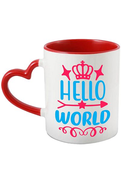 StoryGift Romania Mug with stars and royal crown with the message "Hello, world" - hello world, with, STG.