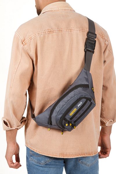 Torz Men's Waist Bag Diagonal Multi-Pocket Waterproof Fabric Chest Cross Headphone Outlet Bag