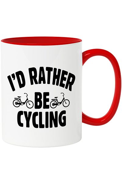 StoryGift Romania Mug for those who prefer to ride a bike - cycling with Red Handle, With Ma,STG.