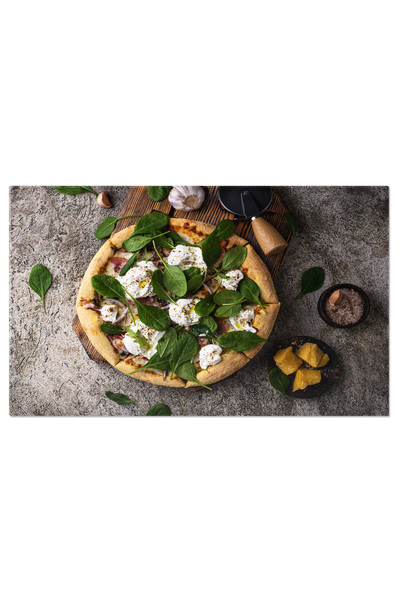 StoryGift Romania Tablou Canvas Pizza Italiana Cu Branza Mozzarella Moale O Bucata Savuroasa Cu Mozzarella Topit