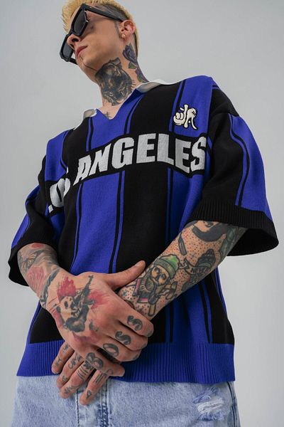 go gang own Μπλουζάκι πλεκτό με γιακά πόλο Los Angeles