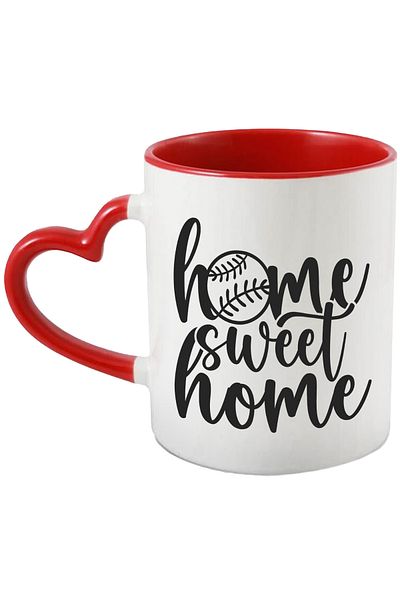 StoryGift Romania Cana Cu O Minge De Baseball Si Textul "home, Sweet Home" - Casa, Dulce Casa Cu M, Cu ,stg