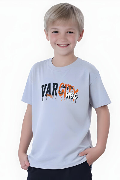 FYK KİDS Boy's Summer Varcity Printed Bottom-Top Suit