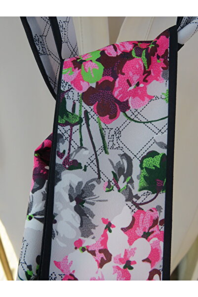 MAHLA Korean Silk Design Scarf - Thin Shawl - Bag Accessory - Hair Accessory