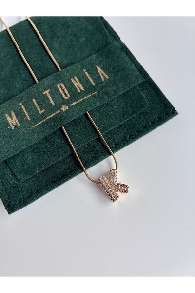 Miltonia Letter K Steel Anti-Tarnish Necklace